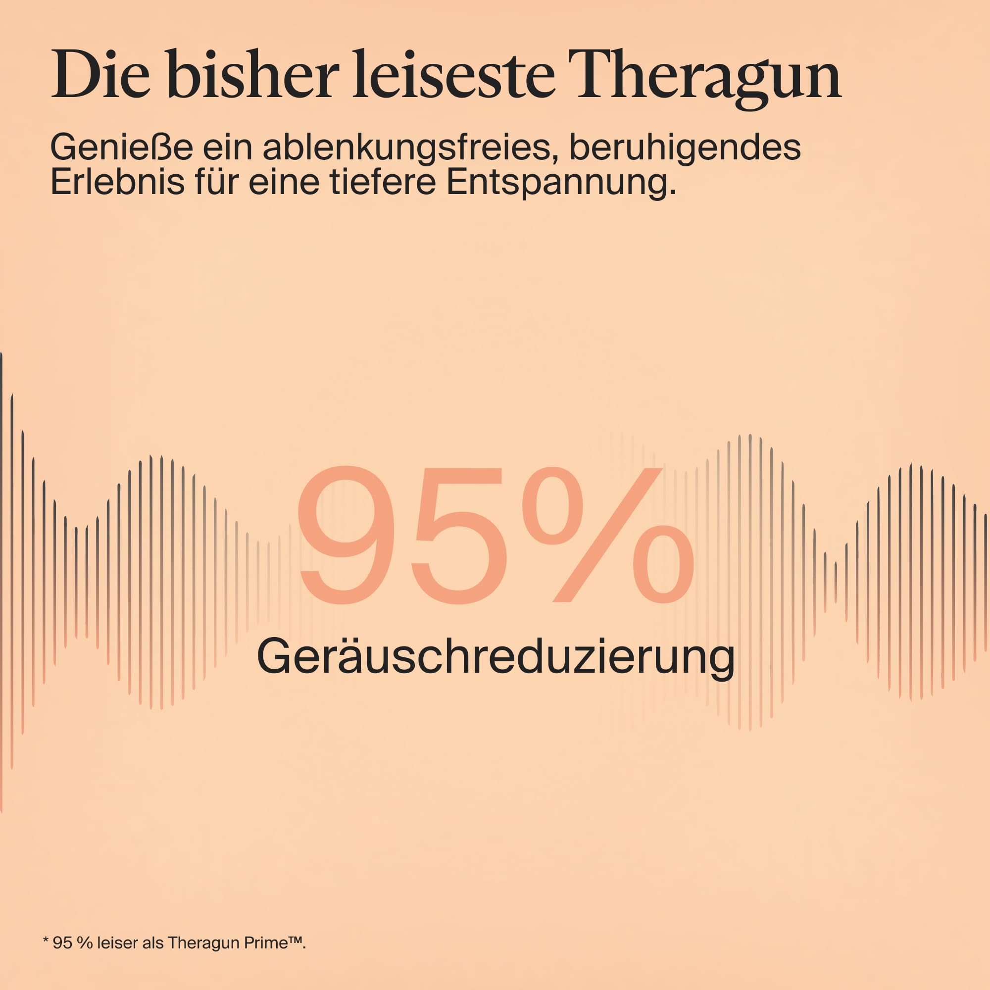 Theragun Sense Percussion Massagepistole – persönliches Tiefengewebe-Massagegerät mit vorinstallierten Atemübungen für Stressabbau-Weiss
