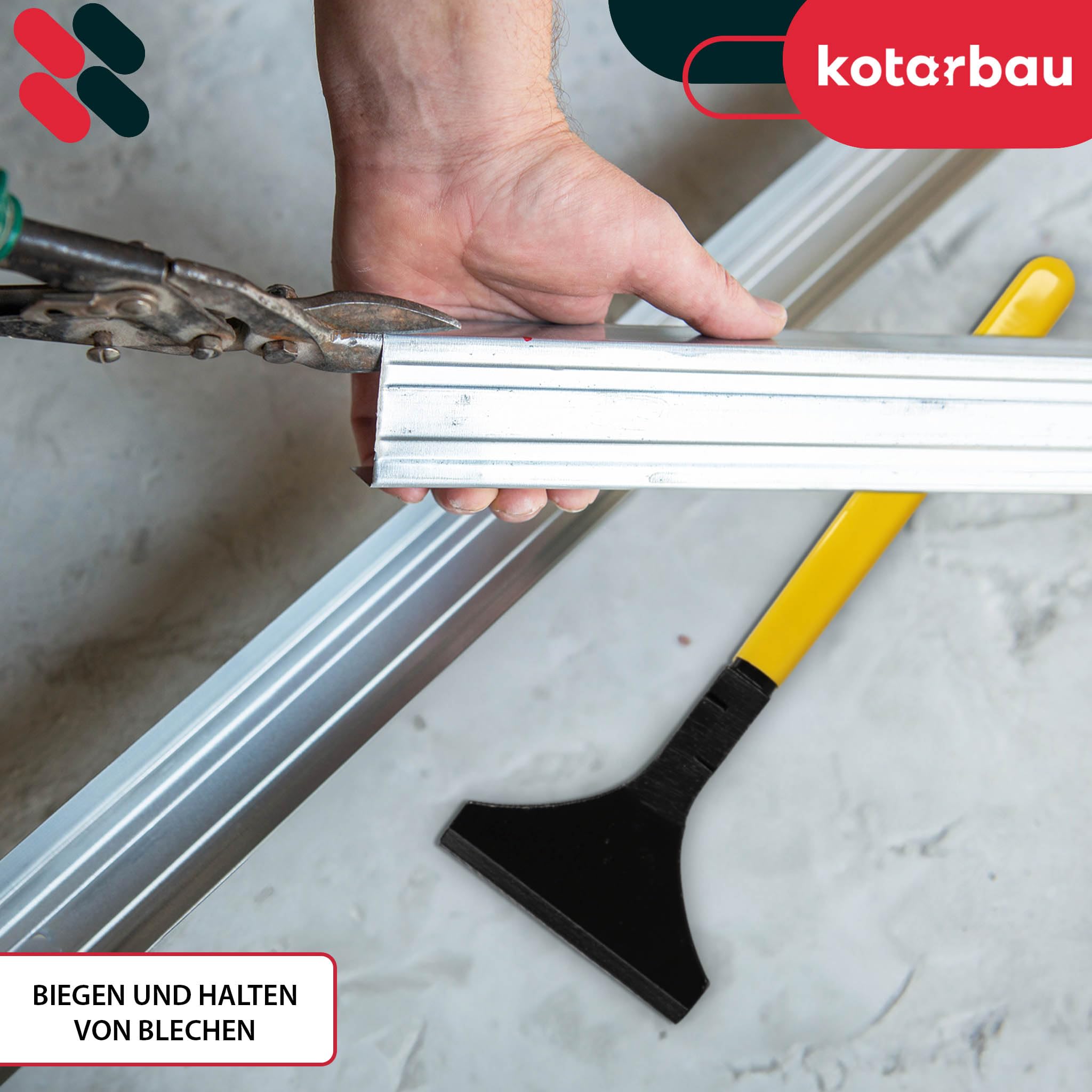 KOTARBAU® Szczypce składane proste 10 cm, szerokie szczypce do blachy