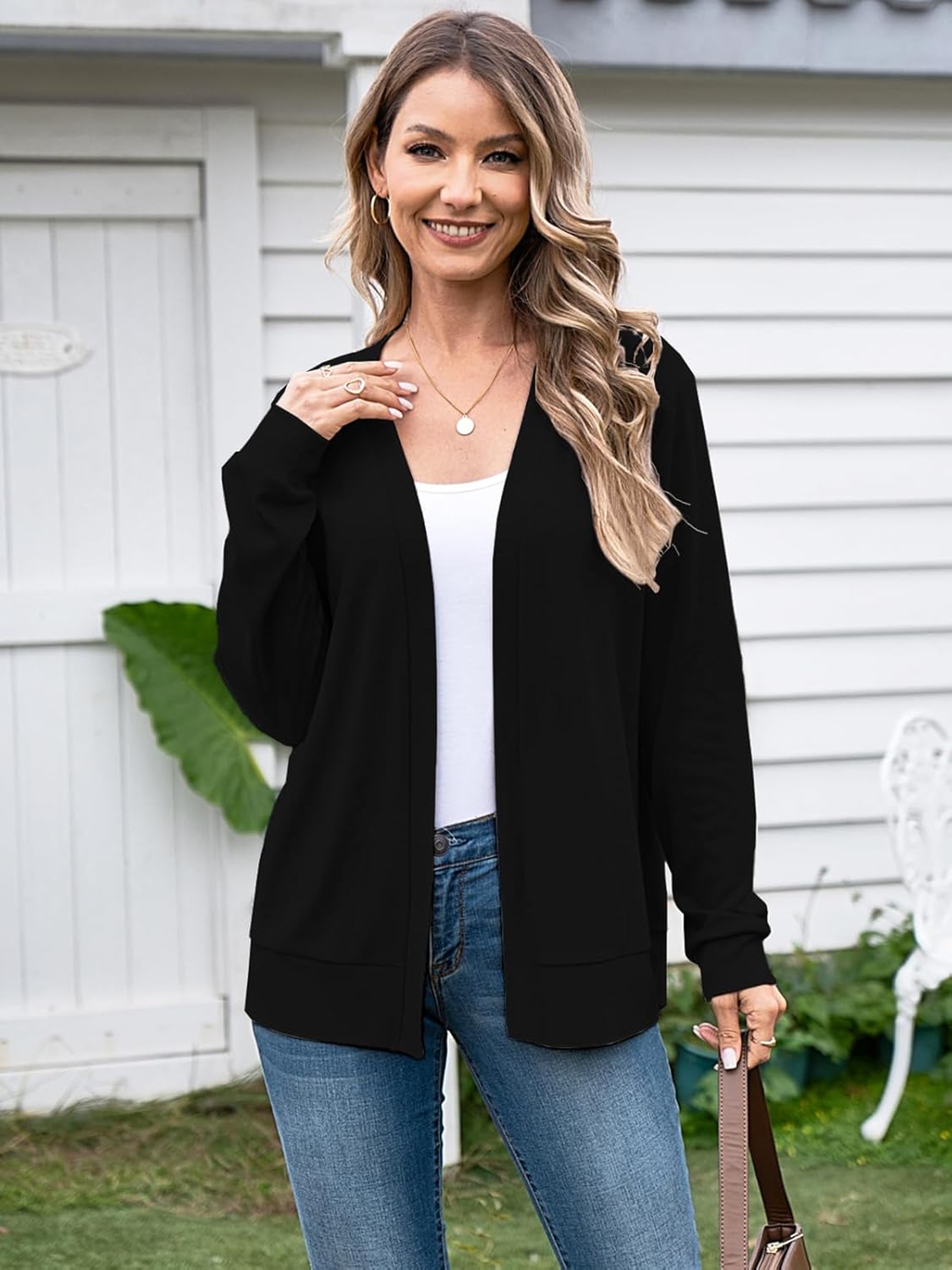 Yekaty Womens Lightweight Cardigan Sweaters Casual Long Sleeve Open Front Summer Cardigan - Image 2