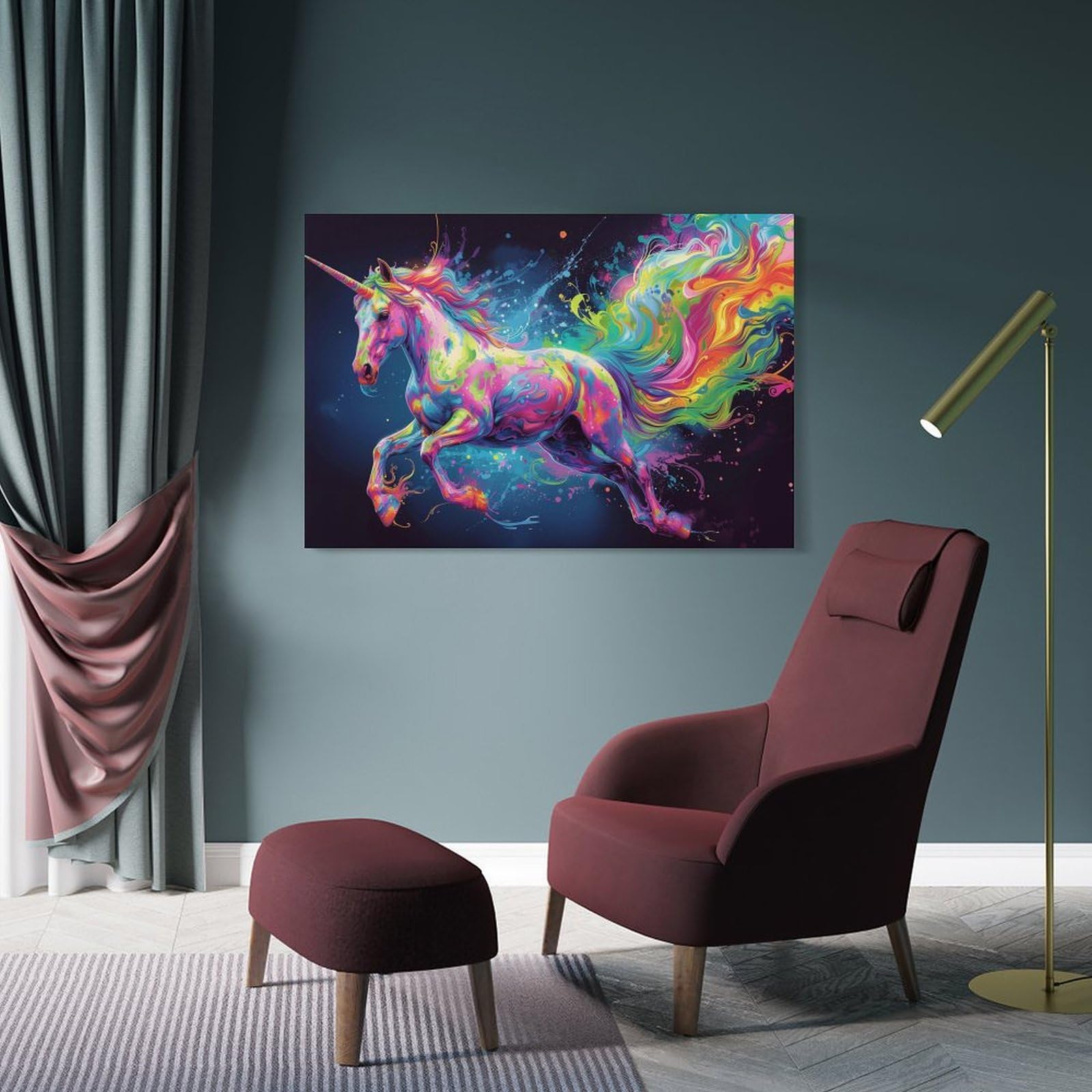 ユニコーン　絵画　壁掛け Amazon.co.jp: ユニコーンタペストリー ホワイトユニコーン馬