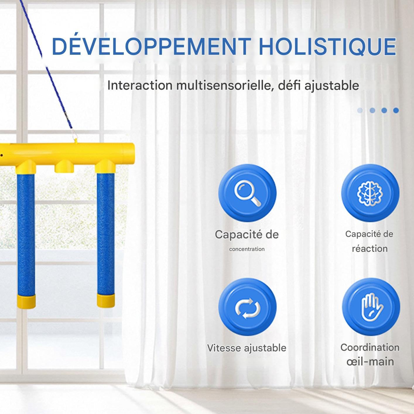 Jeu De Réflexes Bâtons de Réflexe Entraînement Sensoriel Réaction Rapide pour Adultes Intérieur