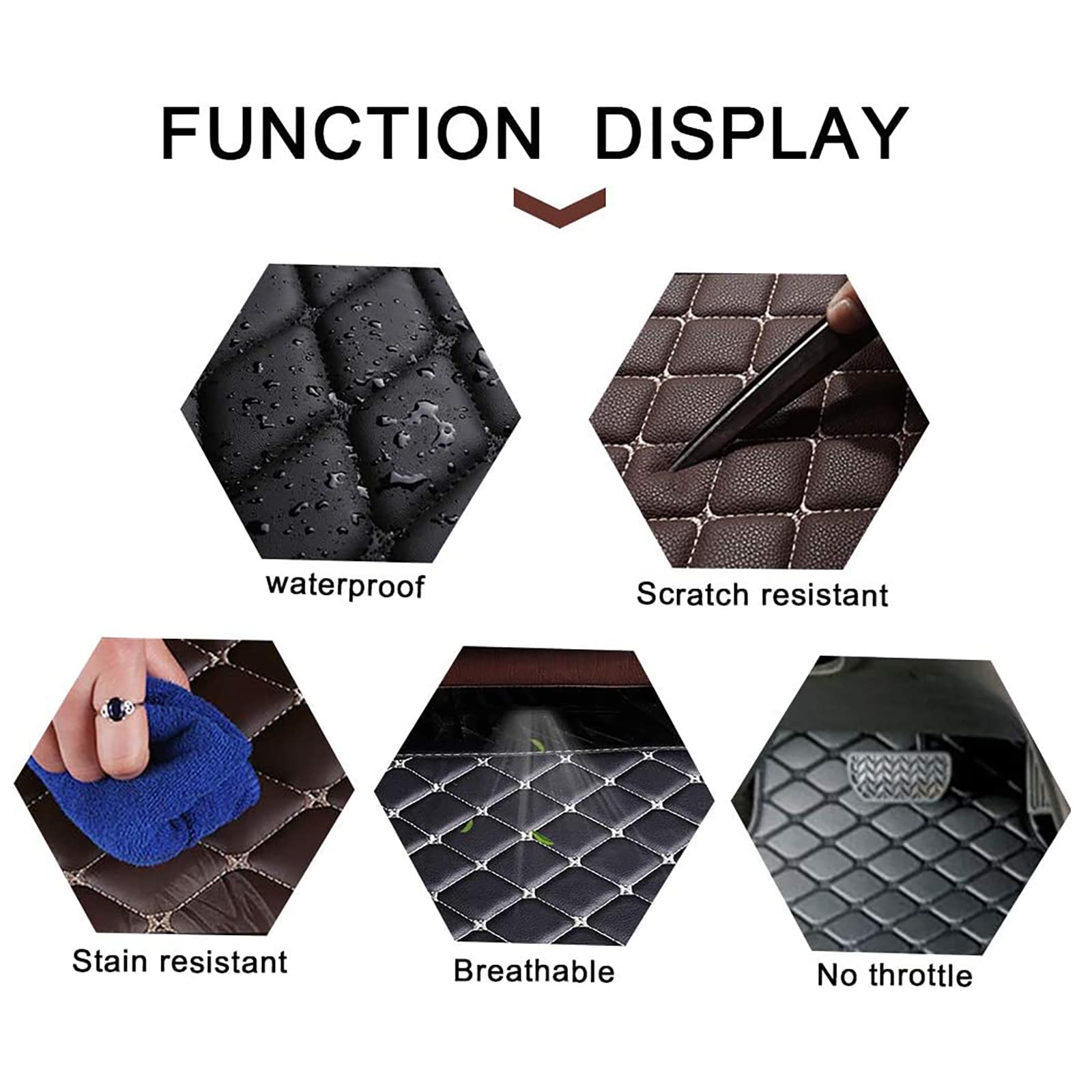 Custom Leather Car Floor Mats For Citroen ZX (2007), Front Rear