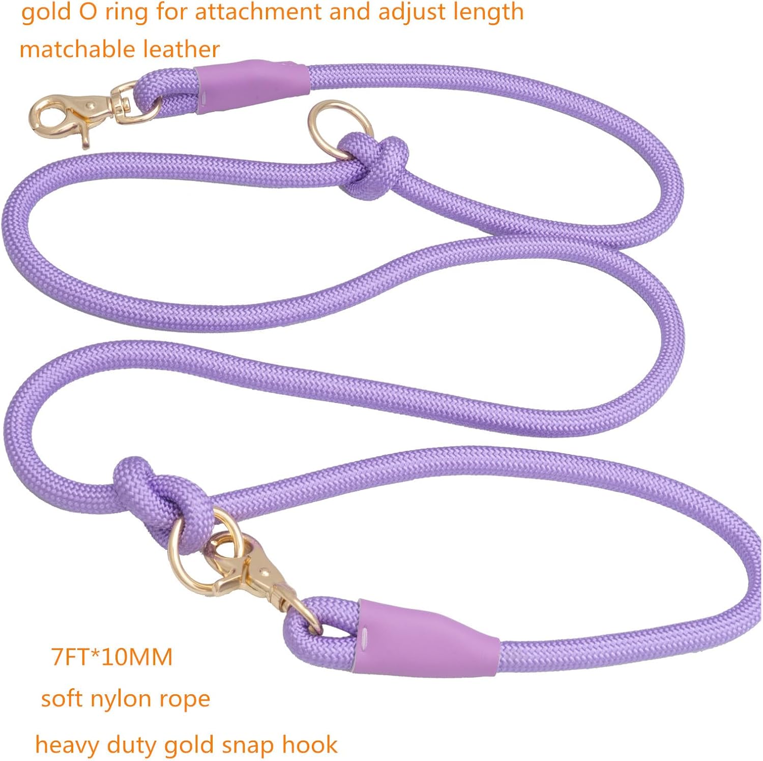 Hands Free Dog Leash 7FT, Nylon Rope Waist Leash for Dog Walking Running