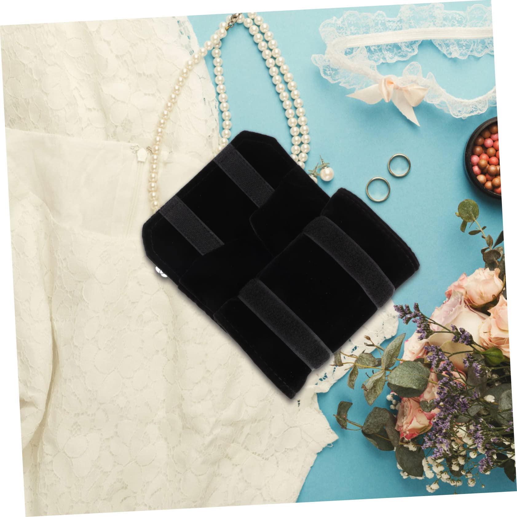 Ciieeo 3stücke Reise Schmuck Organizer Schmuck Aufbewahrung Tasche Für Ringe Praktische Schmuckrolle Aus Schwarzem Material Für Reisen Outdoor-aktivitäten Geschäftsreisen Kompakt