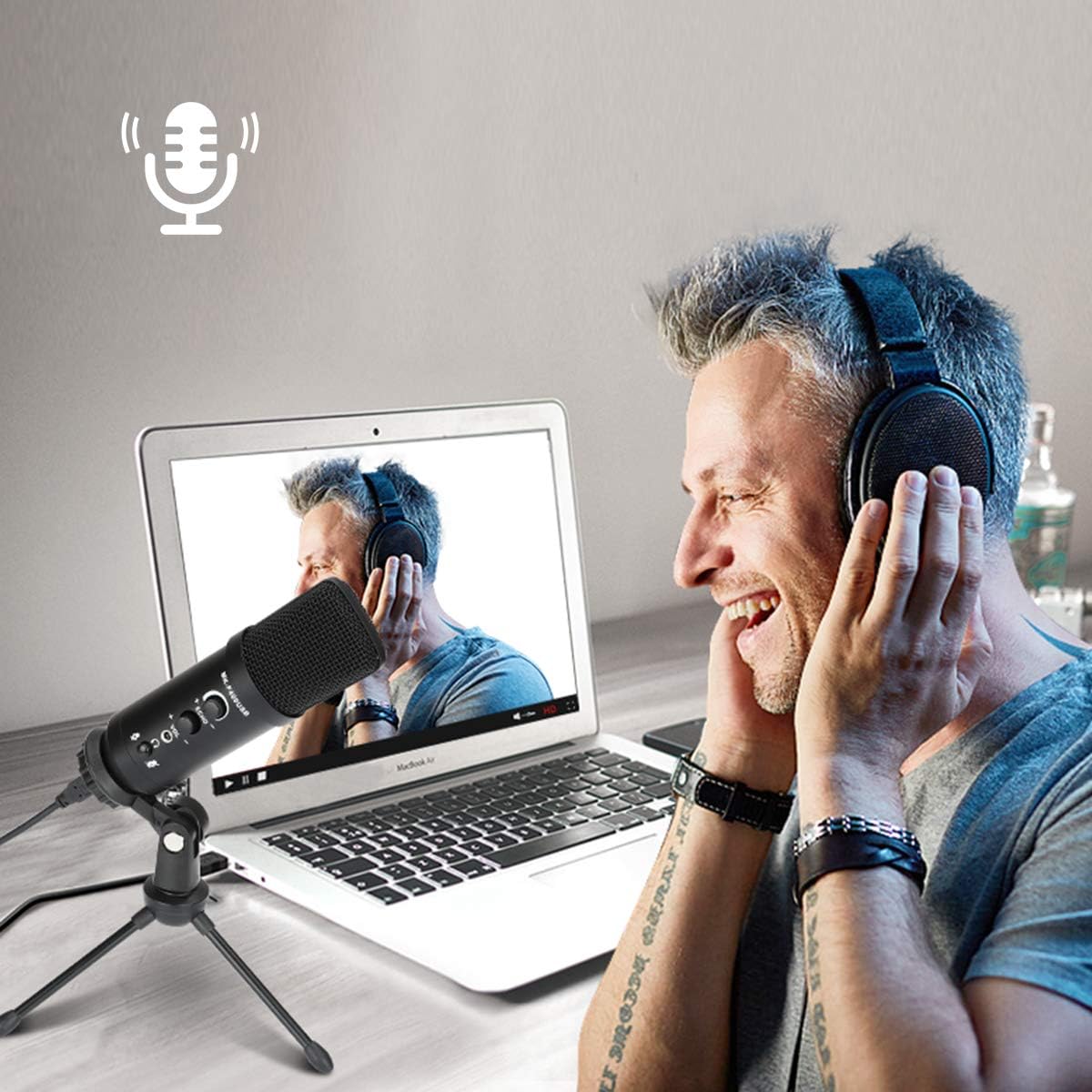 Super Cheap 🛒 USB Microphone for Computer, KKUYI Plug &Play Condenser Gaming Mic for Streaming, Podcasting, Vocal Recording, Skype Chats Compatible with Mac PC Laptop, Desktop Windows Computer Flash Deals - 60% OFF USB Microphone for Computer, KKUYI Plug &Play Condenser Gaming Mic for Streaming, Podcasting, Vocal Recording, Skype Chats Compatible with Mac PC Laptop, Desktop Windows Computer