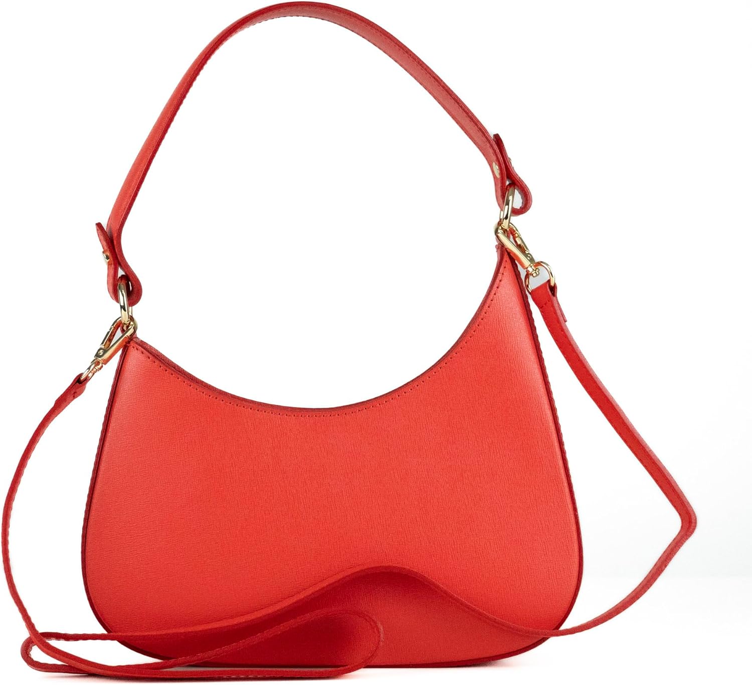 Premium Italian Leather Handmade in Florence, Italy. Small Handbags for Women with Detachable Strap Made in Italy