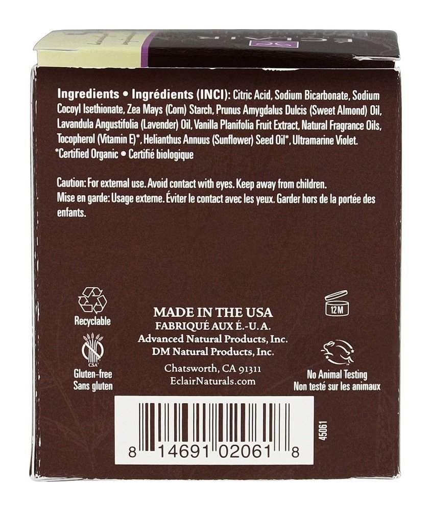 Eclair Naturals Fizzy Bath Cupcake Lavender Vanilla, 6 Ounce