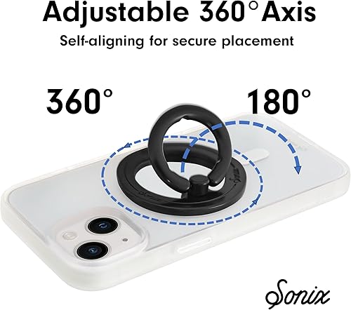 Miniatura 3 de Sonix Agarre magnético para teléfono y soporte para anillo de teléfono, compatible con MagSafe, soporte giratorio y soporte para teléfono para