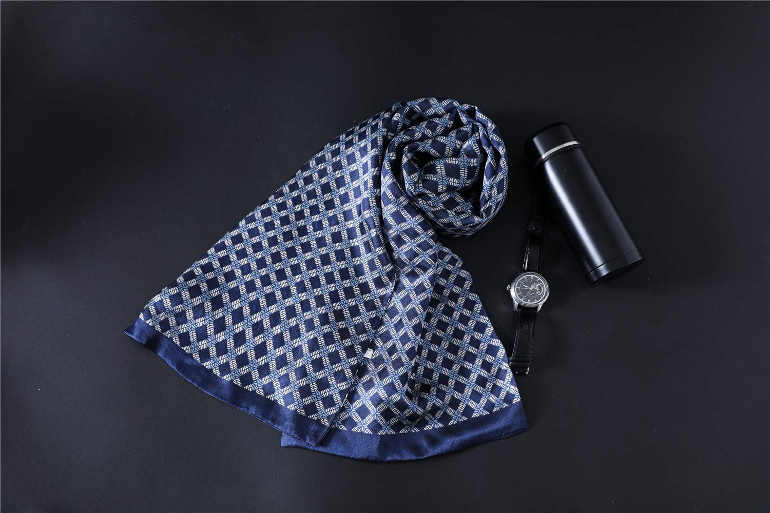 Foulard Vintage en Soie pour Homme, 100% Fantaisie, Accessoire de Costume pour Gentleman