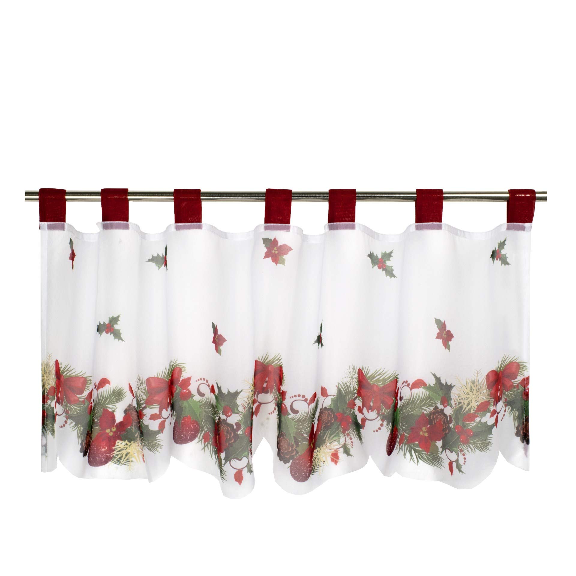 Coole Weihnachtsgardine Für Küche & Wohnzimmer - Winterdesign 45x90 Cm Transparent