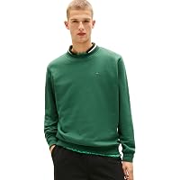 Tommy Jeans Uomo Felpa Regular Fit Flag Fleece Scollo Rotondo