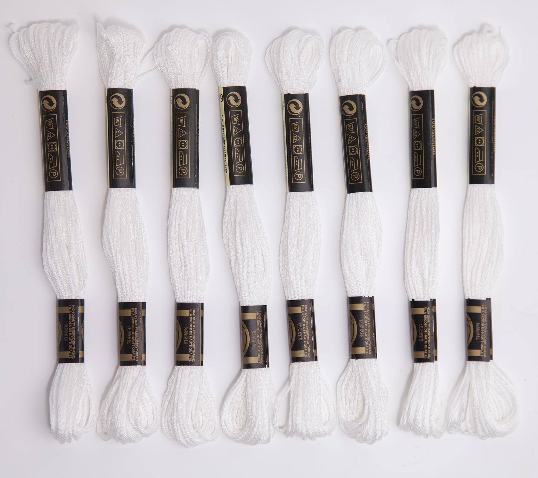 Amazon.com: White Embroidery Floss, 24 Skeins Embroidery Thread ...