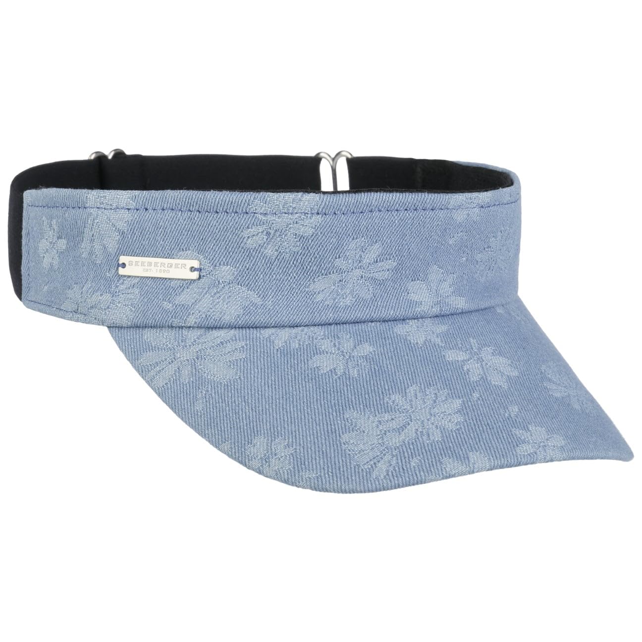 Seeberger Denim Flower Visor Women - Sun with Peak Spring-Summer Summer - One Size Denim