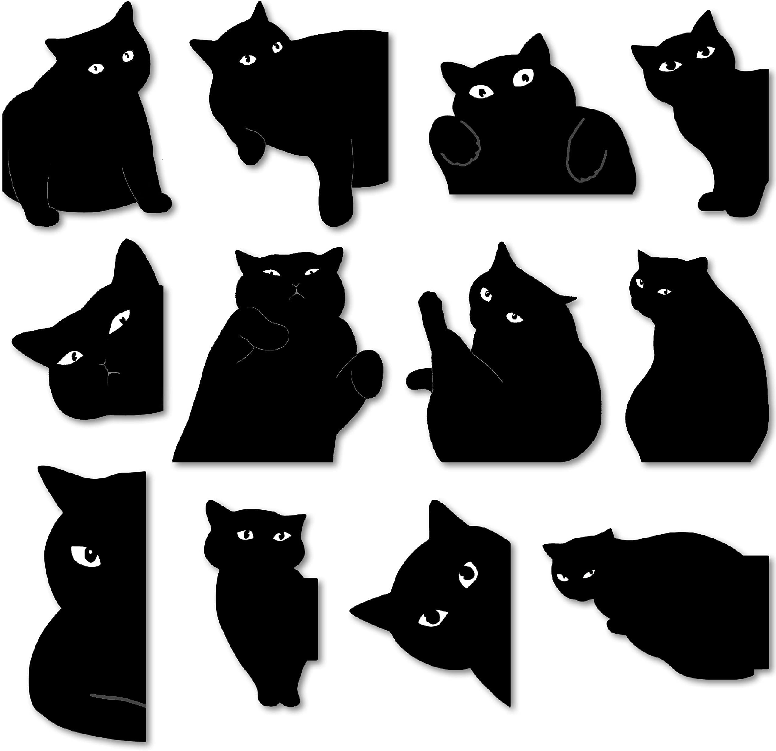 yasest Magnetic Bookmarks - 12 Pieces Assorted Cute Book Markers Clip Set for Teachers Students Book Lovers Reading, for School Office Home Supplies, Kawaii Cat Magnet Page Markers