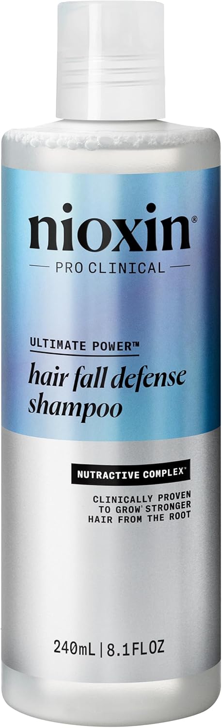 Nioxin Hair Fall Defense Shampoo | Activates Hair Follicles for Visibly Less Hair Loss | With Niacinamide, Caffeine, Lauric Acid, and Sandalore | 8.1 Fl Oz.