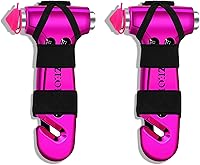 Vista 11 de Martillo de seguridad lindo con rompeventanas y cortador de cinturón de seguridad, martillo de escape de emergencia para automóvil, herramienta