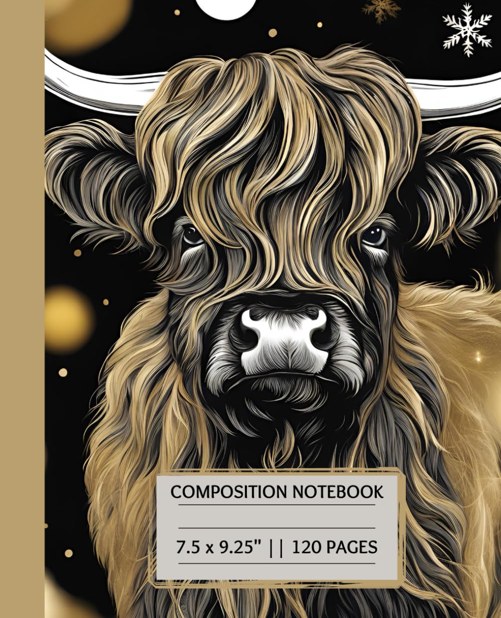 Highland Cow Christmas Notebook: Festive Composition Notebook for Holiday Notes, Journaling, and Gifting | 120 Pages | 7.5 x 9.25 inches