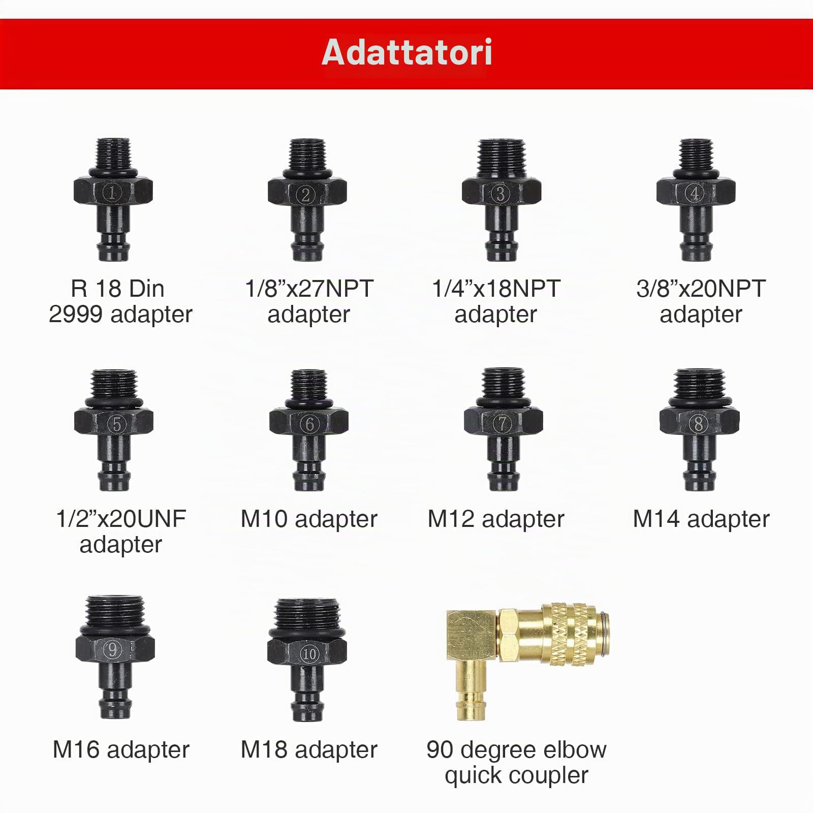 Kit di tester per la pressione dell'olio, set di strumenti per manometro, 0 - 140 PSI, sistema di carburante, sensore meccanico del motore del cilindro, test di compressione per auto, ATV