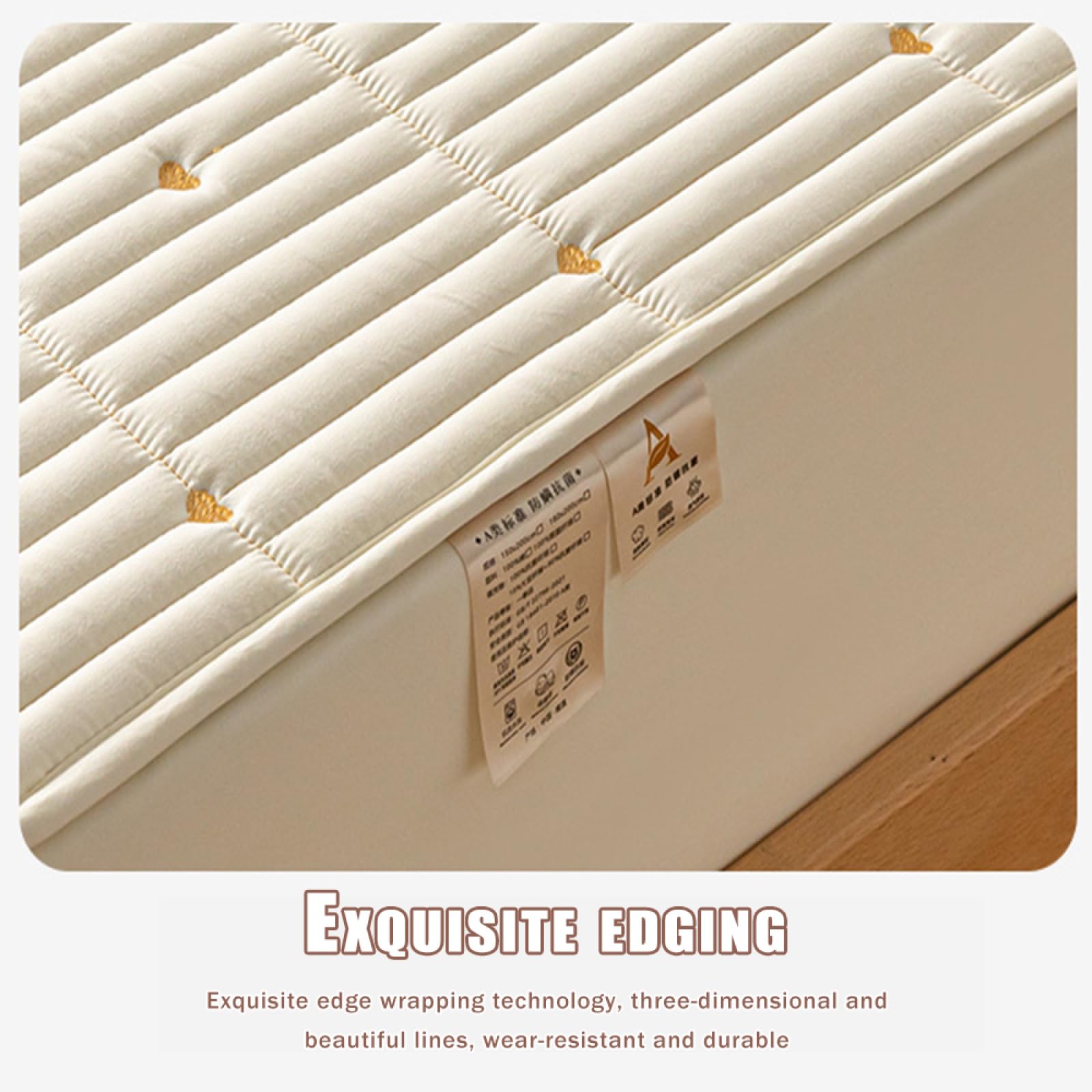 Sábana bajera acolchada de 150 x 190 cm, protector de colchón de tres capas de alta calidad, impermeable, transpirable, funda de colchón doble para máxima comodidad