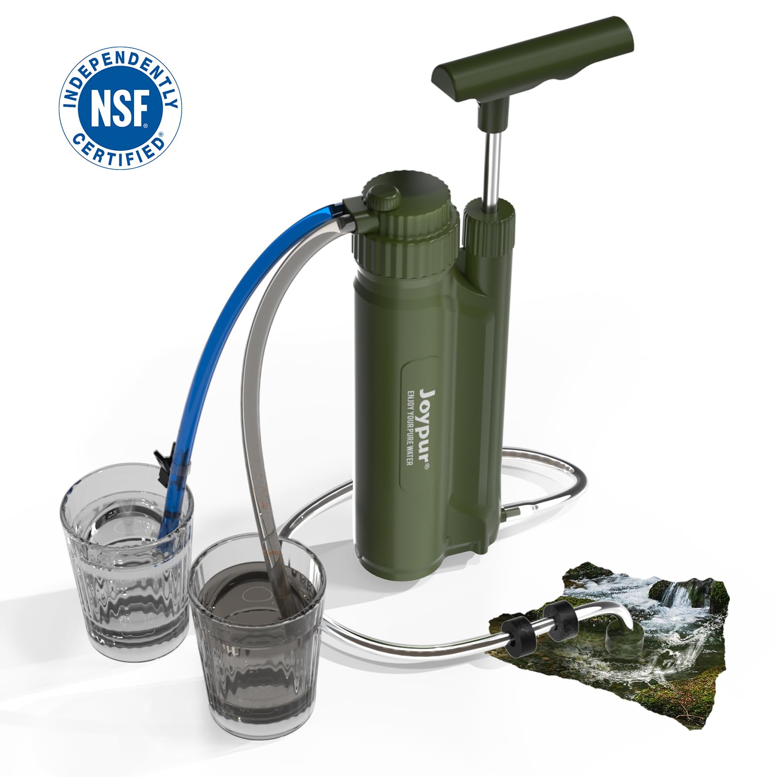 Wasserfilter Outdoor Survival mit UF Filter, Armeegrün