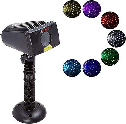 LedMAll Movimiento Nieve Otoño Espectro Completo Efectos Estrella 7 Color Blanco Láser Luces de Navidad Luces Decorativas Control Rem