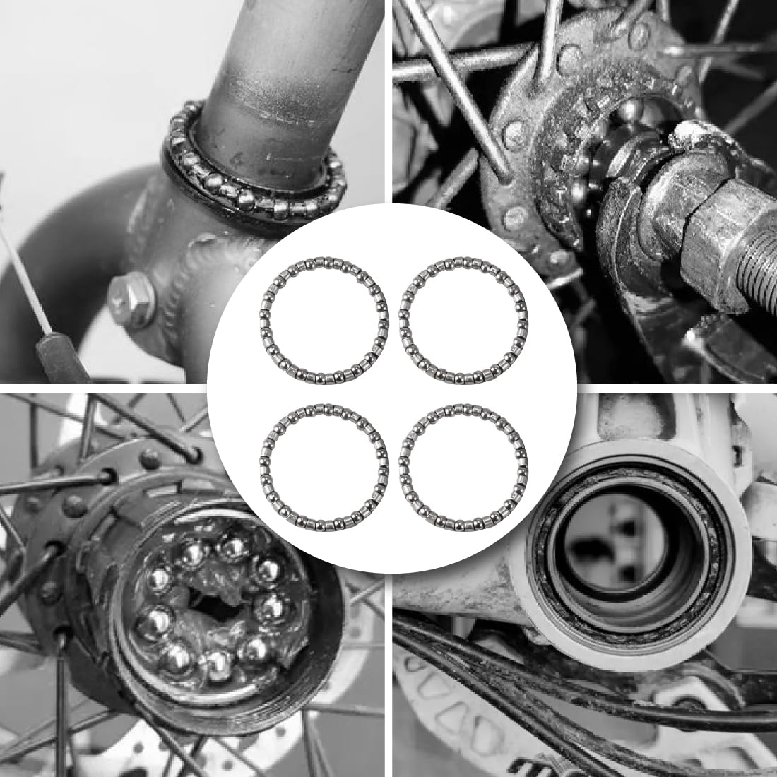 Kit De 12 Roulements à Billes Pour Pédalier Vélo - 40mm - Compatible Vélo Route, VTT, BMX