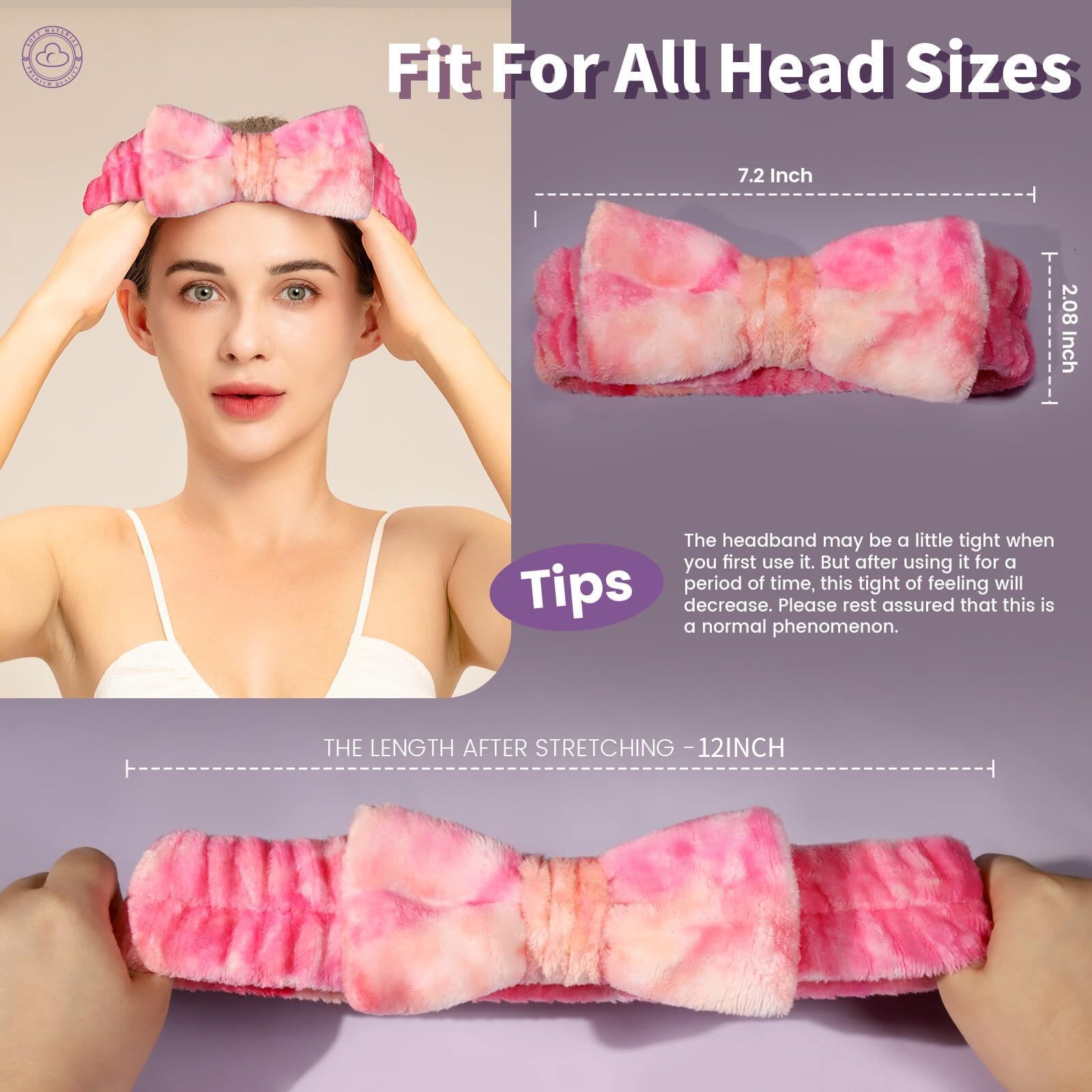 Super soft Fuzzy Bow headband Lindo - Face Wash Bow Headband – Kitchen Store & More main image 4