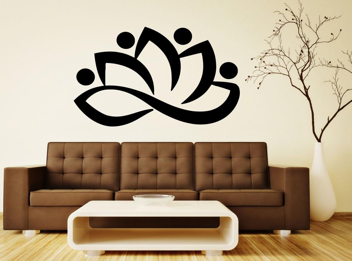 Lotus Flower Wall Decal Vinyl Sticker Art Design Wall Removable Home ...