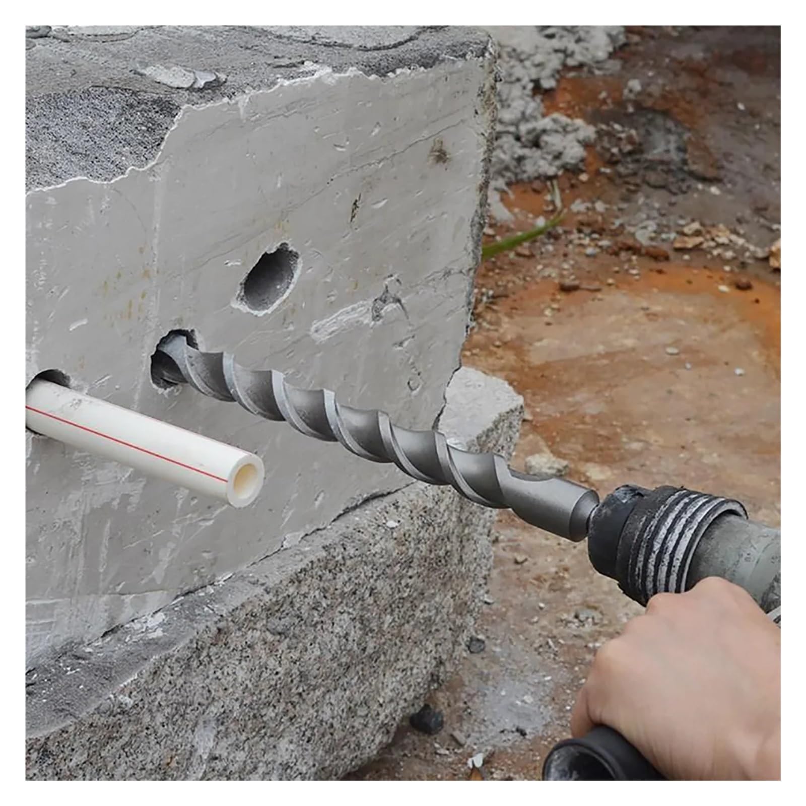 1000mm 1pc SDS PLUS Punta Extra Lunga Estensione Croce Martello Rotante Muri In Cemento Punzone for Pietra(18mm x 1000mm)