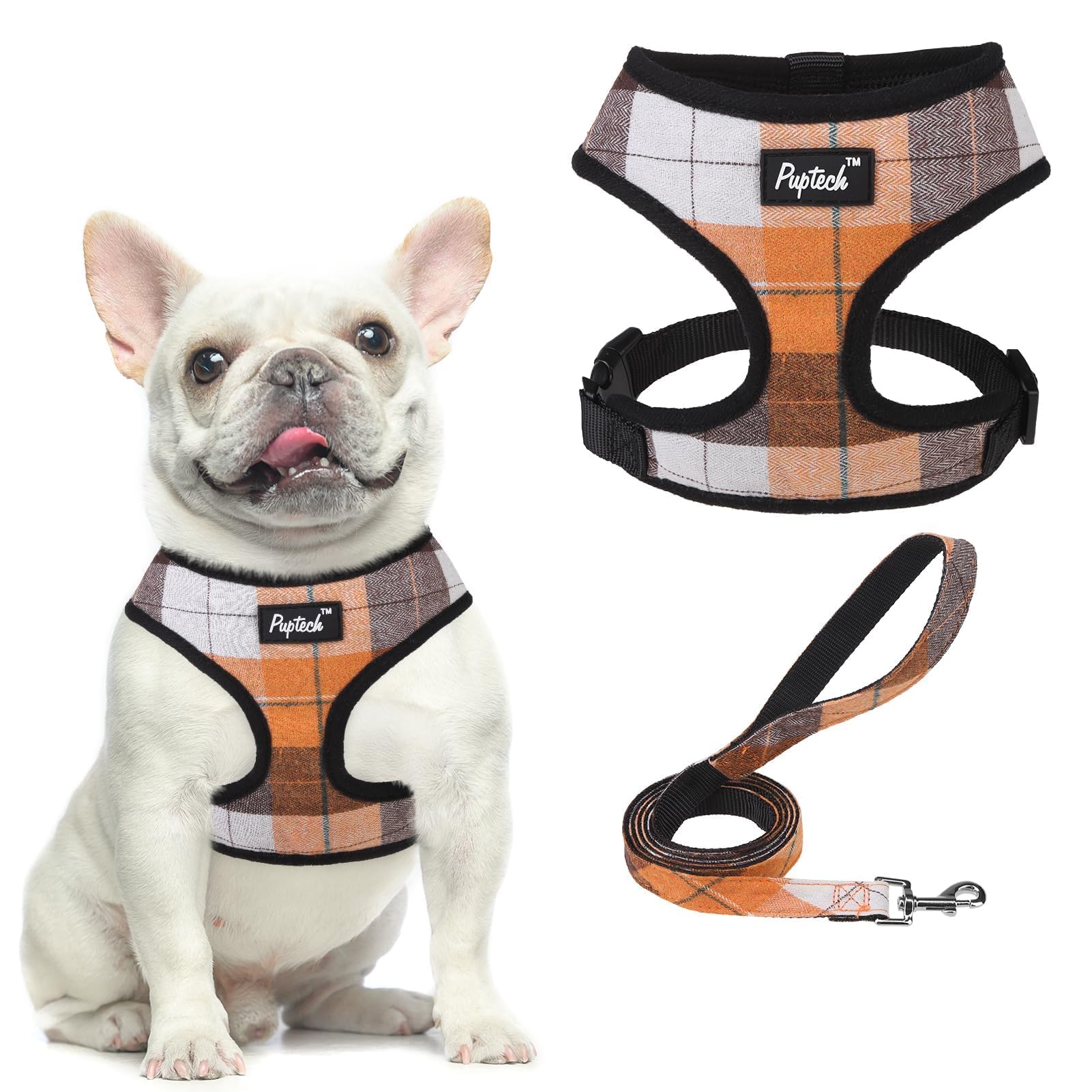 PUPTECK Dog Harness Small Dog Soft Mesh Pet Puppy Cat Comfort Padded Vest No Pull Harnesses and Leash Set โ image 1