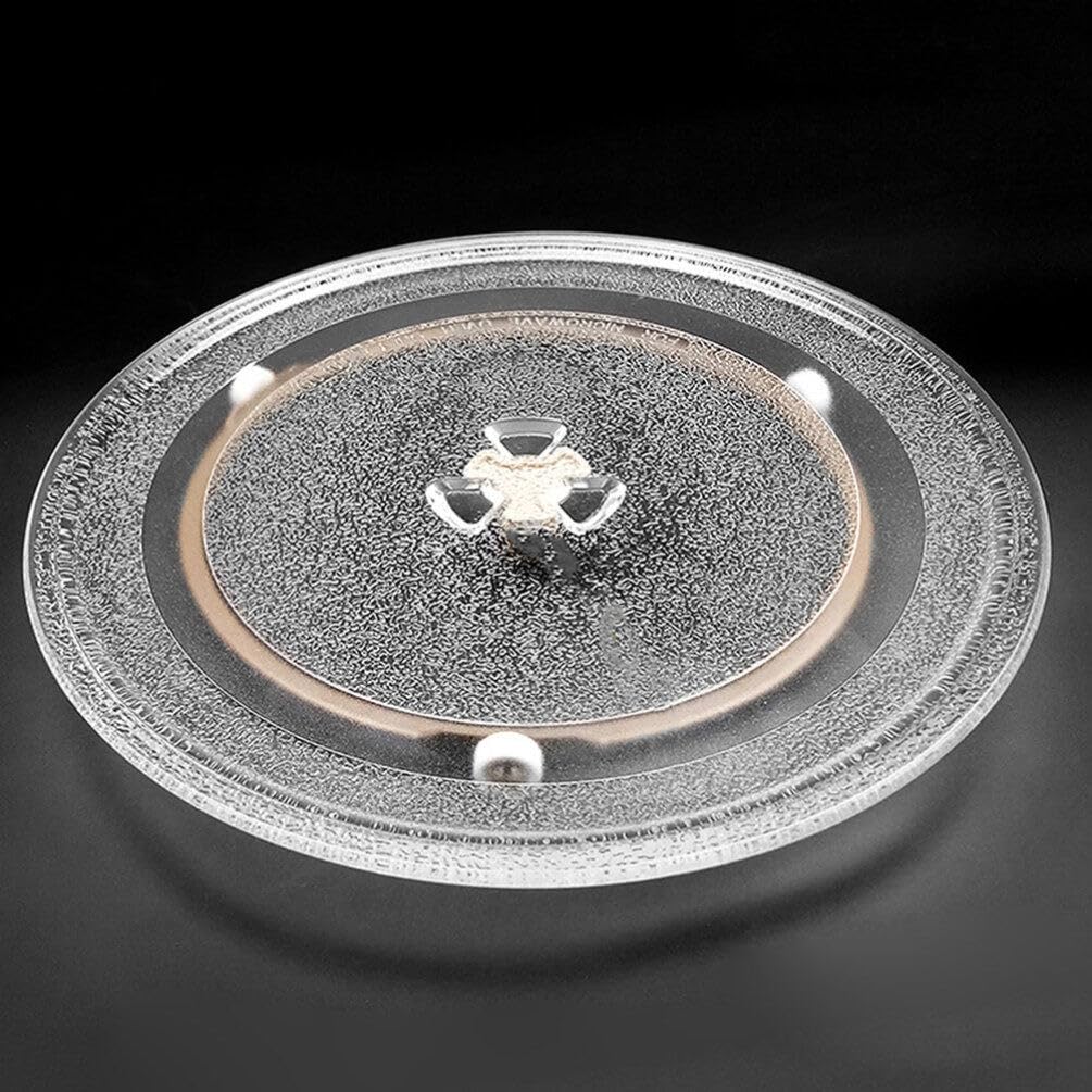 Soporte Giratorio Para Plato De Microondas | Triple Brazo, Marrón Claro | Compatible Con Base De 24.5cm