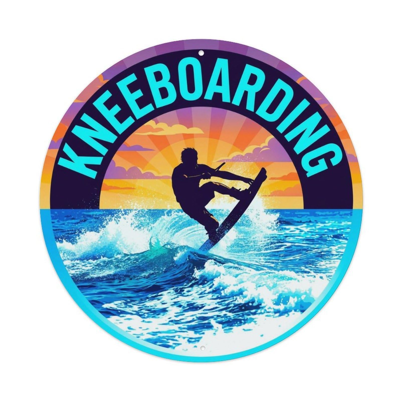 Vintage Kneeboarding Extreme Sports Metal Tin Sign