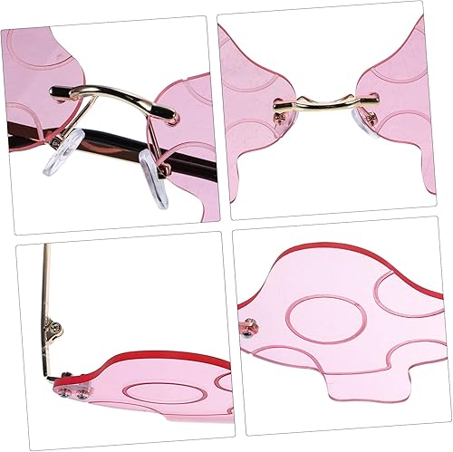 Miniatura 9 de EXCEART 10 lentes de hongo, regalos de hongos, regalos de fiesta de hongos, gafas de sol rave, lentes de frutas, anteojos de hongo, anteojos de moda
