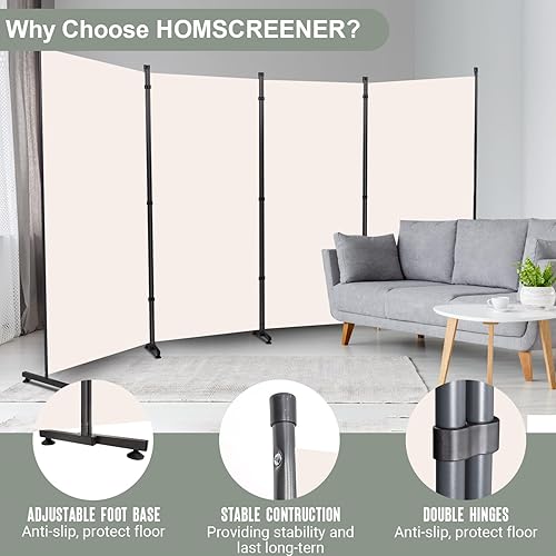 Miniatura 50 de Divisor de habitación plegable con ruedas, divisor de 6 pies de alto para separación de habitaciones, divisores y divisores móviles de habitación,