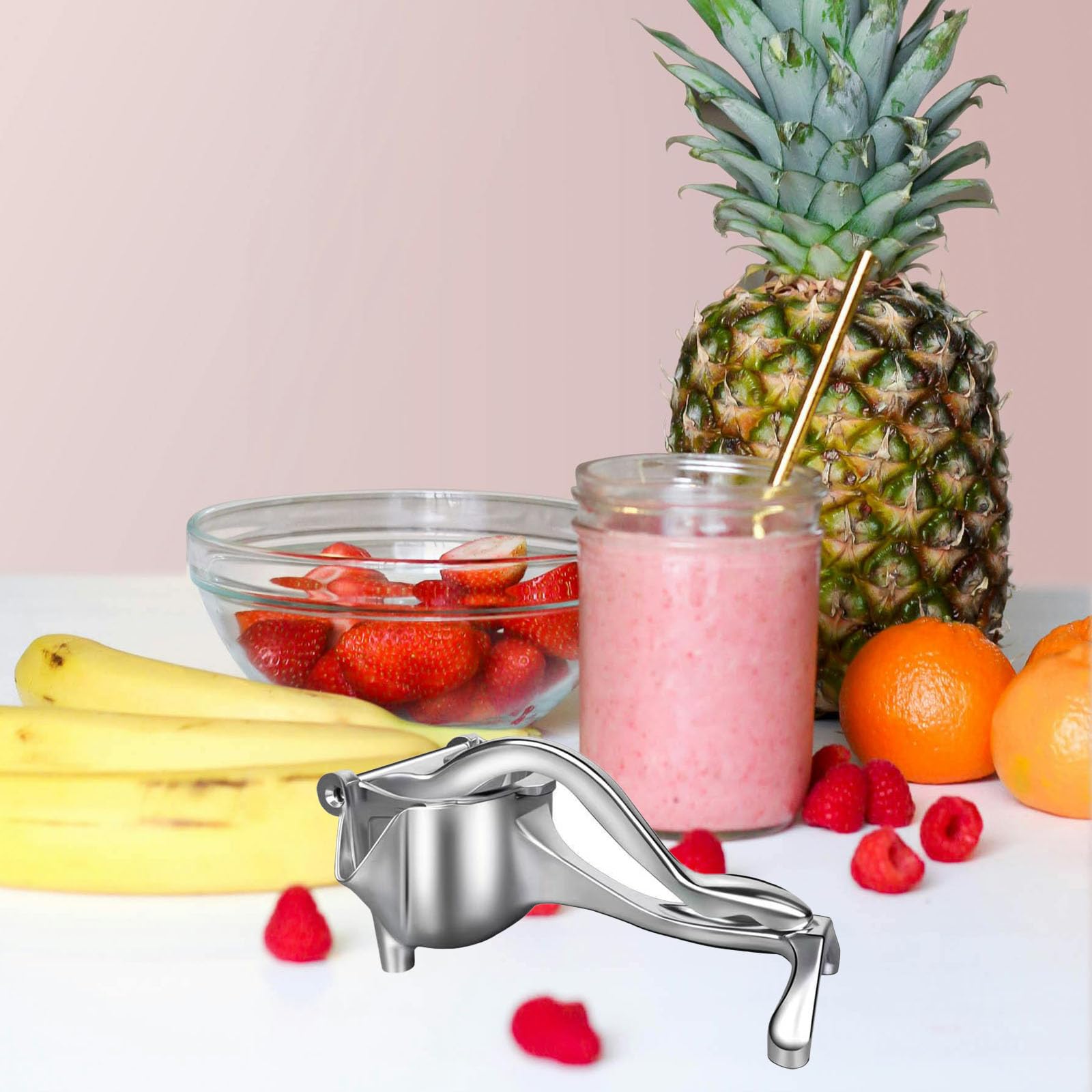Photo 1 of **DAMAGED PACKAGING***Manual Fruit Juicer Aluminum Alloy Manual Juicer Hand Press Manual Juice Extractor Machine Heavy Duty Alloy Lemon Press Squeezer Portable Manual Juicer Orange Simple Extractor Tool