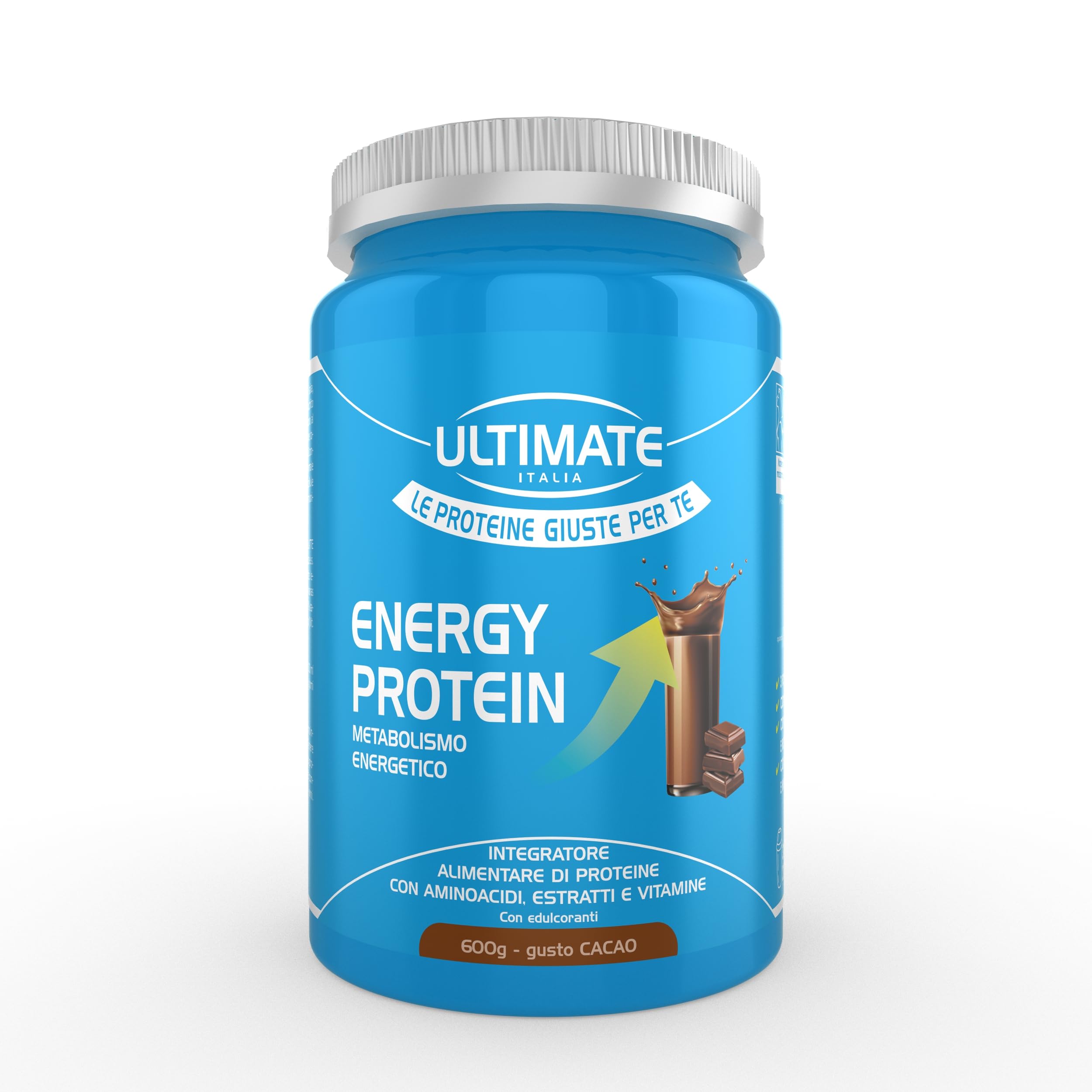 Energy protein cacao 600g - energetico - Ultimate Italia