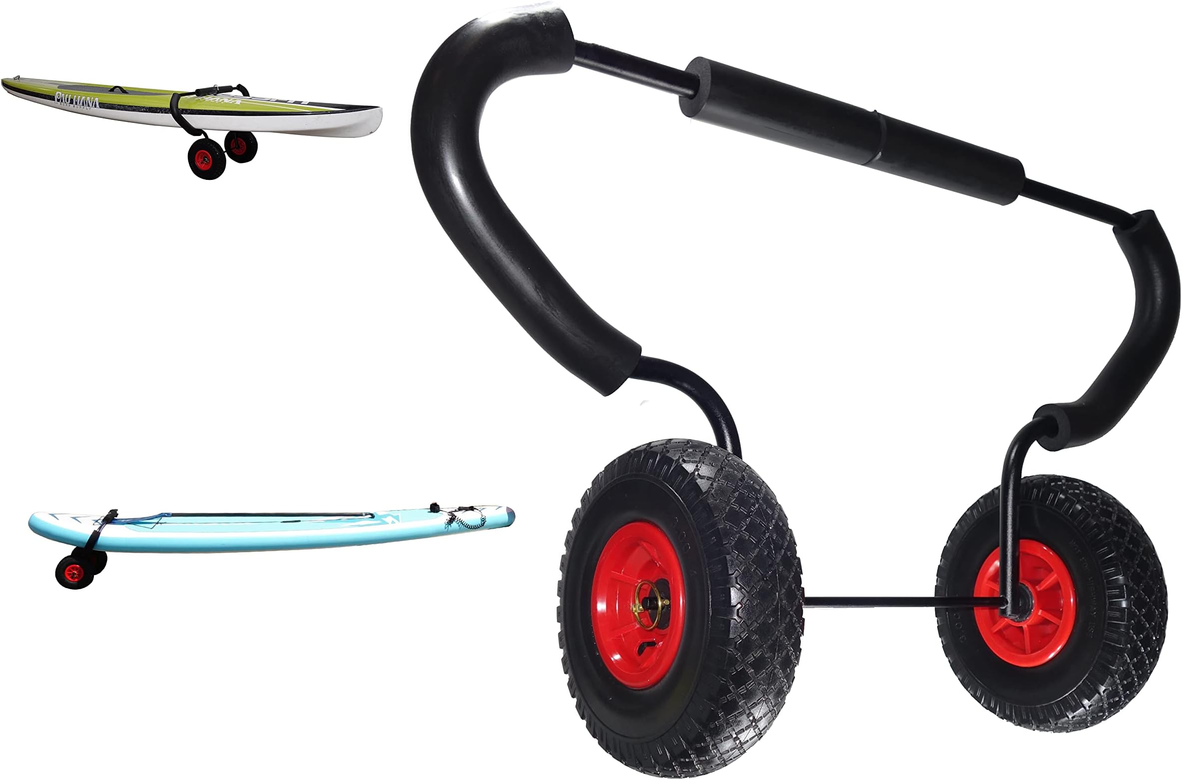 Tacit Logic Stand Up Paddleboard Cart | SUP Cart | Fits Any Size SUP | Lightweight Dolly with Easy to Use Beach Wheels | SUP Dolly