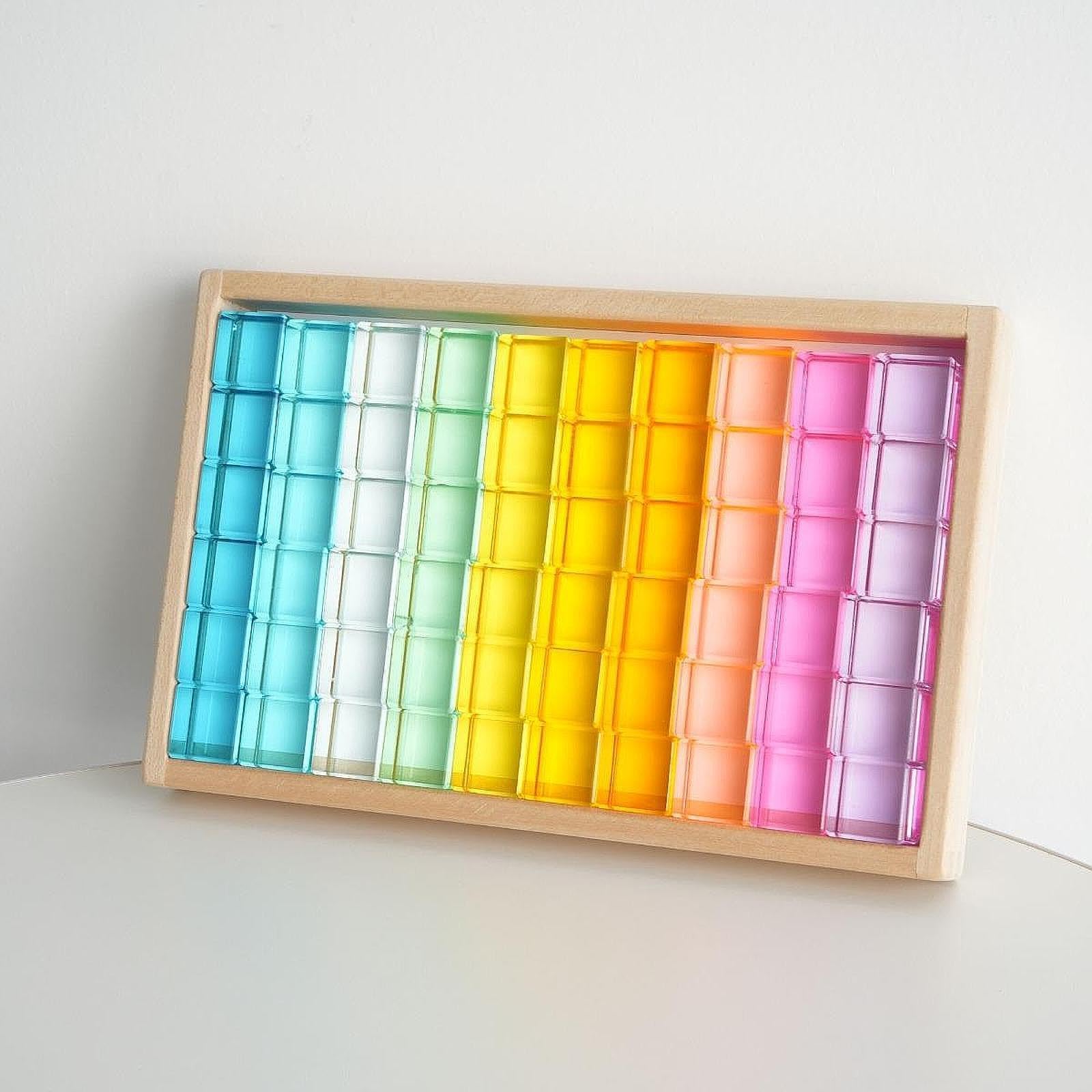 Set di Gioco di Impilamento di Cubi Colorati - Giocattolo Educativo per Bambini, Come immagine, 60 pezzi