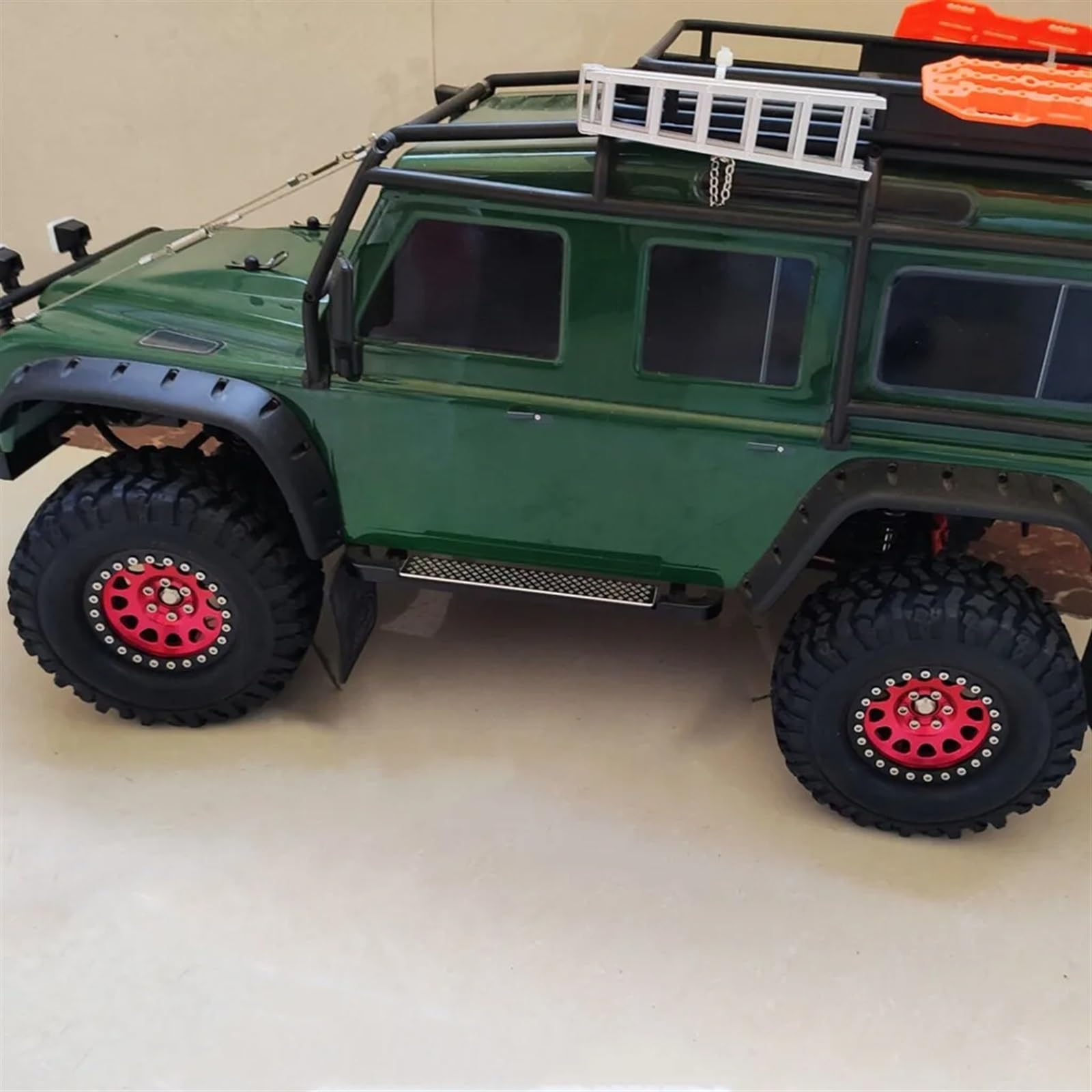 RC Pneus Jante Compatible avec Traxxas pour Hsp pour Redcat pour pour Tamiya pour Axial SCX10 pour HPI 4 Pièces en Métal 1.9 Beadlock Jante De Roue Moyeu Pièces De Voiture RC