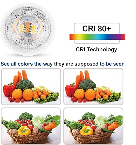 Miniatura 6 de Valytime Bombillas LED GU10 de 7 W (equivalente a 50 W a 60 W-75 W) Bombilla halógena de repuesto con forma GU10 38  120 V 650 Lm no regulable para