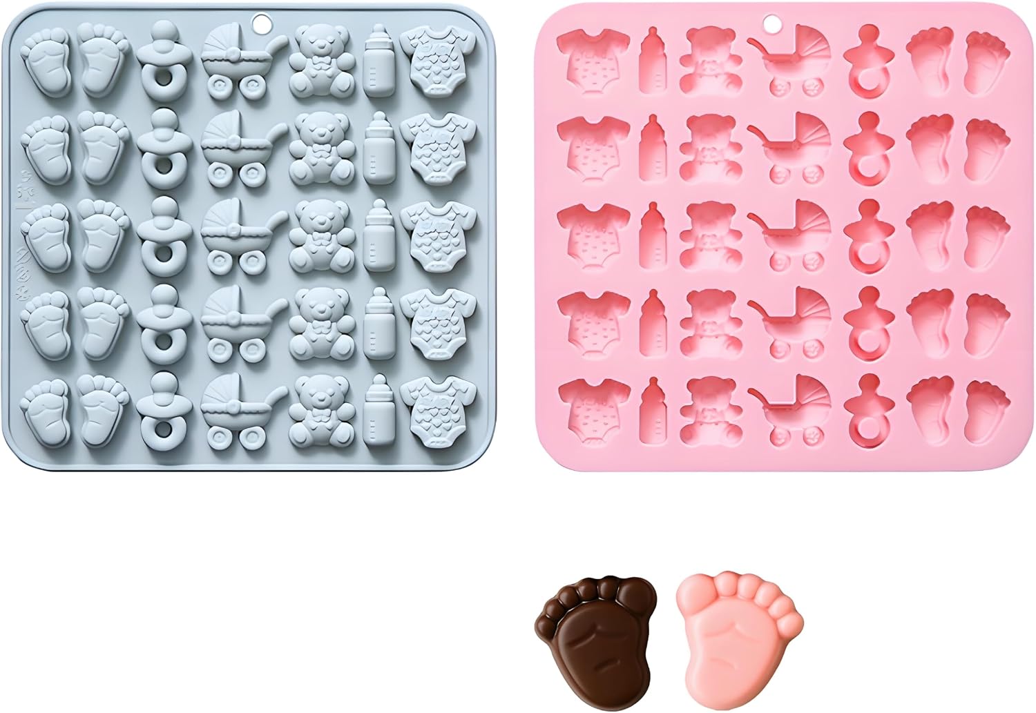 baby mold，chocolate molds，Cute，Chocolate/Candy/Gummy/Resin/Soap，Mini，Kids，2-piece set