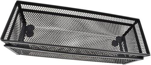 Miniatura 1 de HAHIYO Bandeja de malla apilable de 9 x 3 x 2 pulgadas, contenedor resistente para organizador de cajones de escritorio, colección para el hogar,