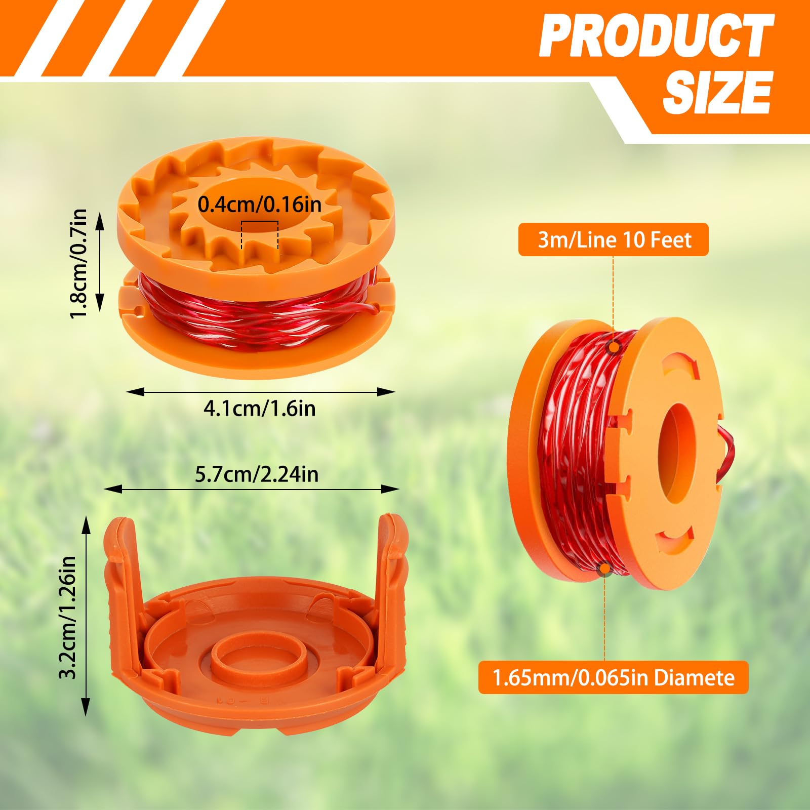 Fil Debroussailleuse Lot De 6 Fils De Coupe Pour Tous Les Coupe Bordures Worx 20 V Et P 783851