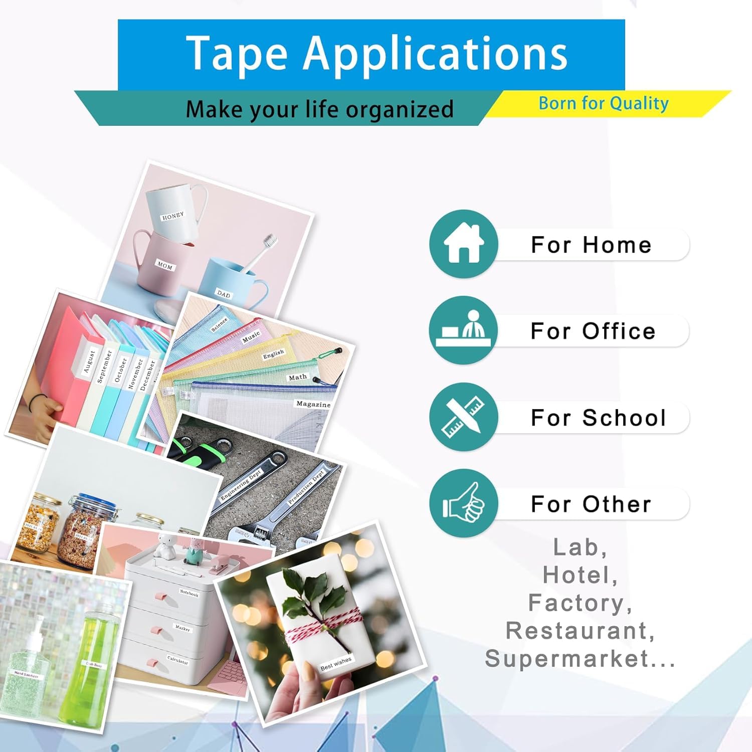 UNOKA TZe-231 12mm White Compatible for Brother Ptouch Label Printer TZe231 TZe Tz Tape 12mm 0.47 Laminated Black on White Cassettes for Brother P Touch PT-H110 D210 H200 E110 H101C P300BT 1880 - Image 4
