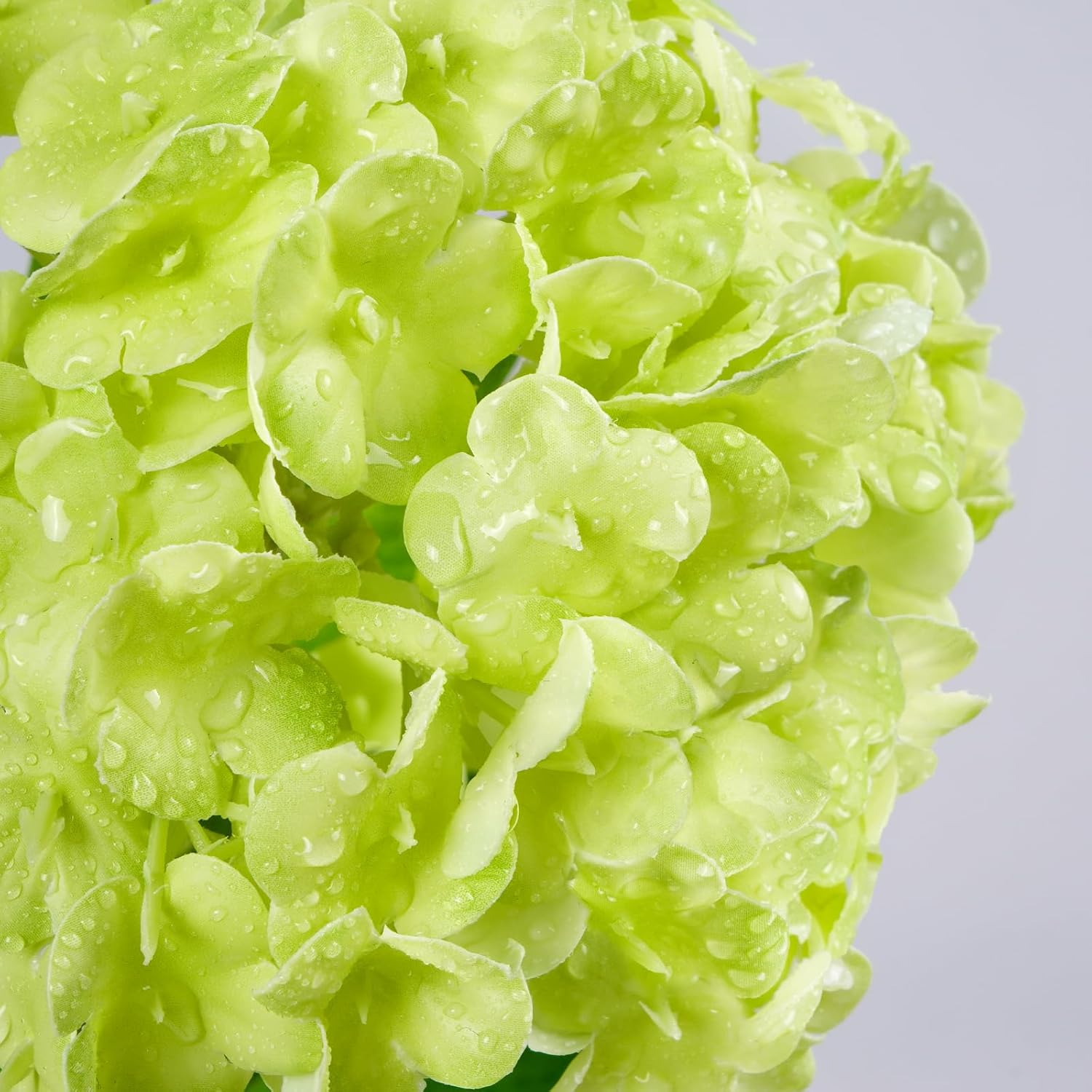 Waipfaru 4PCS Hydrangea Artificial Flowers, Real Touch Flowers, 26.8" Faux Hydrangea Flowers, Latex Real Touch Hydrangeas, Fake Flowers for Home Decor Party Bouquet Wedding Decoration, Green - Image 6
