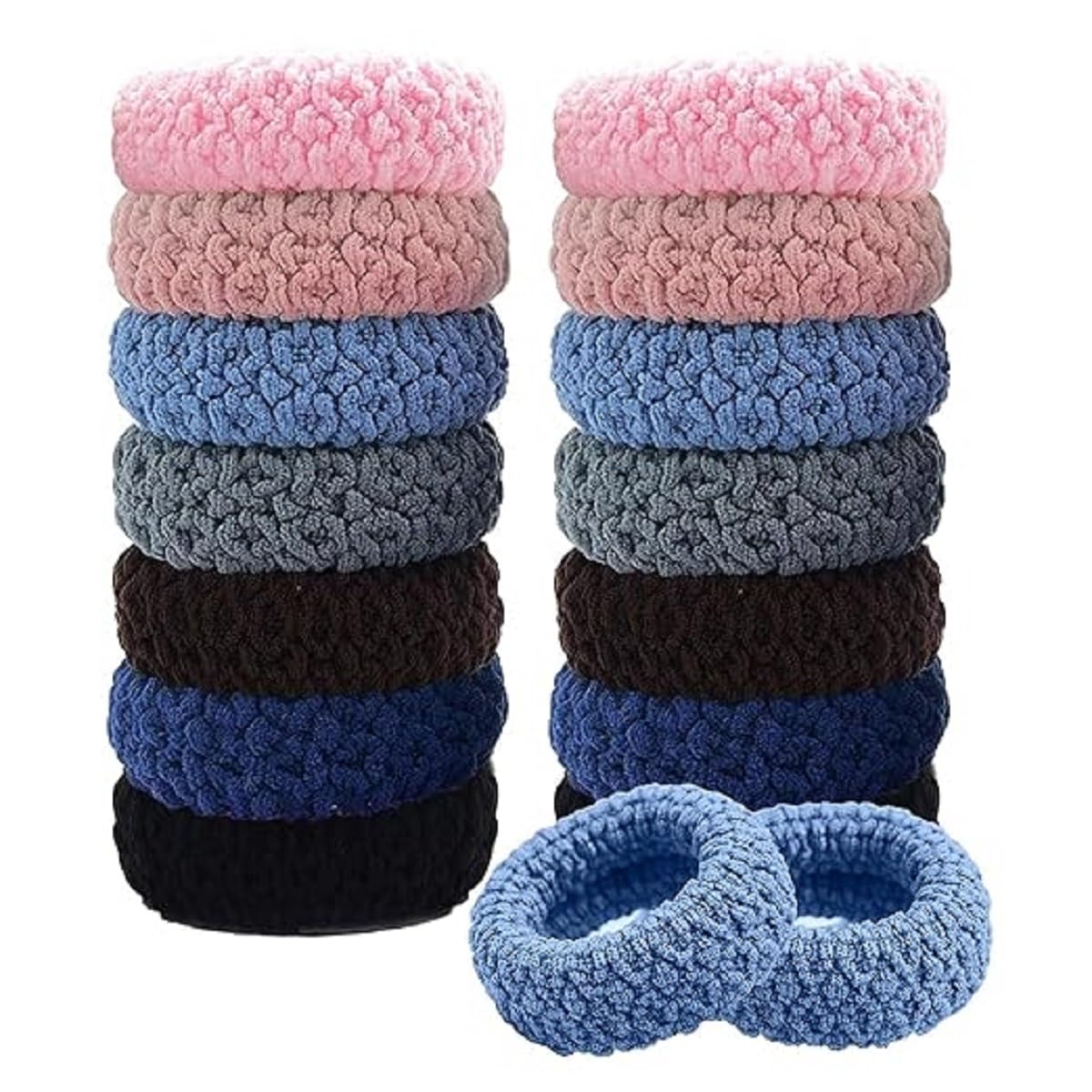 HAMSA Stylish Hair Accessories Set, Hair Bands, Ties, Ponytail Holders for Women, Rubber Band Combo, Ponytail Holder, Hair Ties Girls, Thick Hair Band For Women (Pack Of 12) Muticolor-image-17