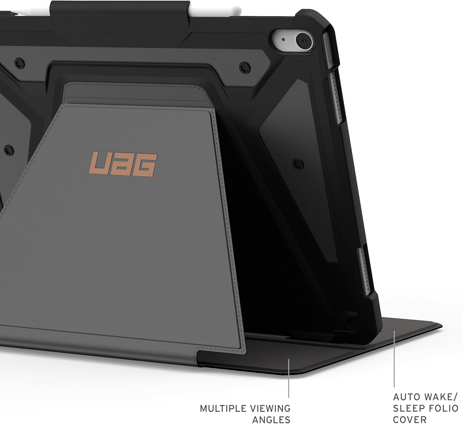 URBAN ARMOR GEAR UAG Designed for iPad Air 13" Case M4/M3 2025-2026 - Rugged Multi-Angle Viewing Folio Cover with Pencil Holder & Adjustable Stand, Metropolis SE, Black/Bronze