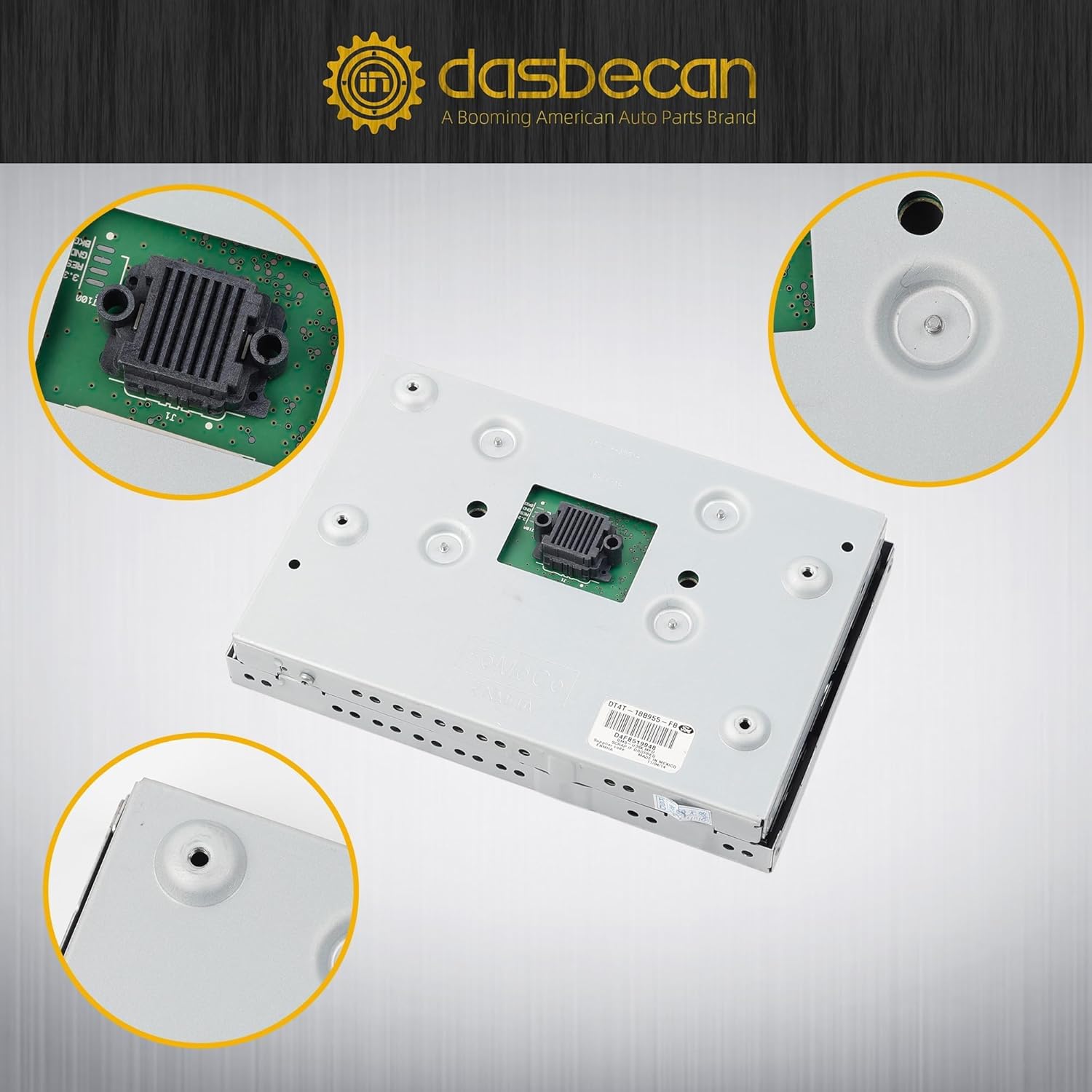 Dasbecan 8" Sync 2 Touch Screen LCD Display Compatible with 2011-2015 Ford F150 F250 F350 Explorer Edge | Replaces# DC3T-18B955-FA LQ080Y5DZ03, Navigation Radio Information Monitor