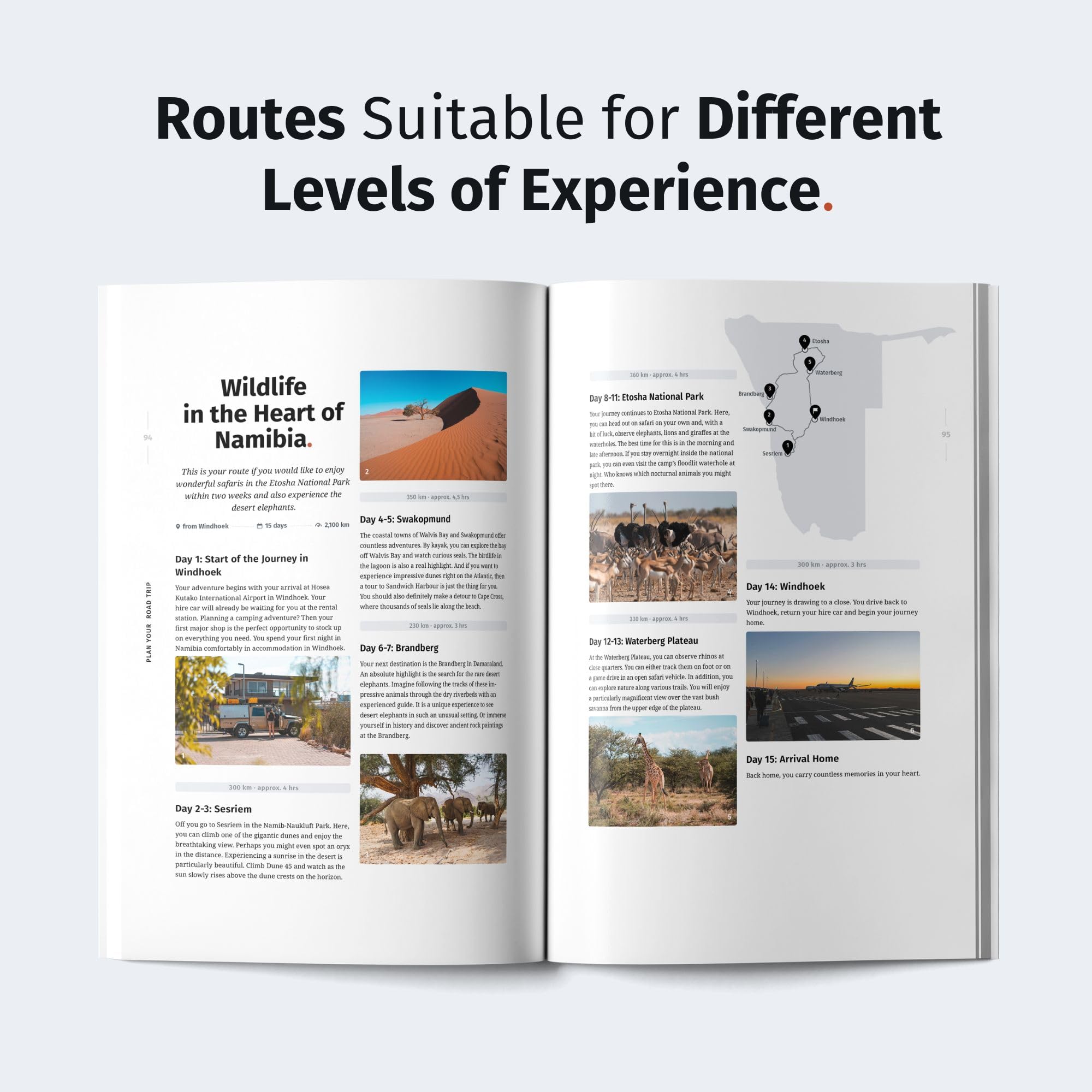 WILDFUL STORIES Namibia Travel Guide with Etosha National Park: Detailed Park Maps for Self-Drivers with Specific Spots and Drives for Unforgettable Wildlife Encounters