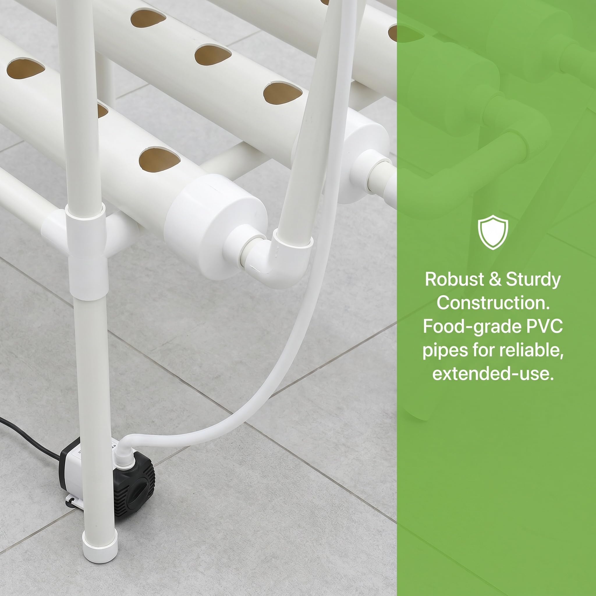 Système de culture hydroponique à 108 trous, kit de culture d'eau Nft vertical à 3 niveaux avec pompe, minuterie et accessoires complets, pour jardinage d'intérieur de légumes et d'herbes aromatiques